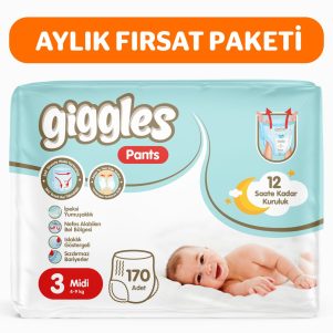 Pants Külotlu Bebek Bezi 3 Numara Midi 170 Adet