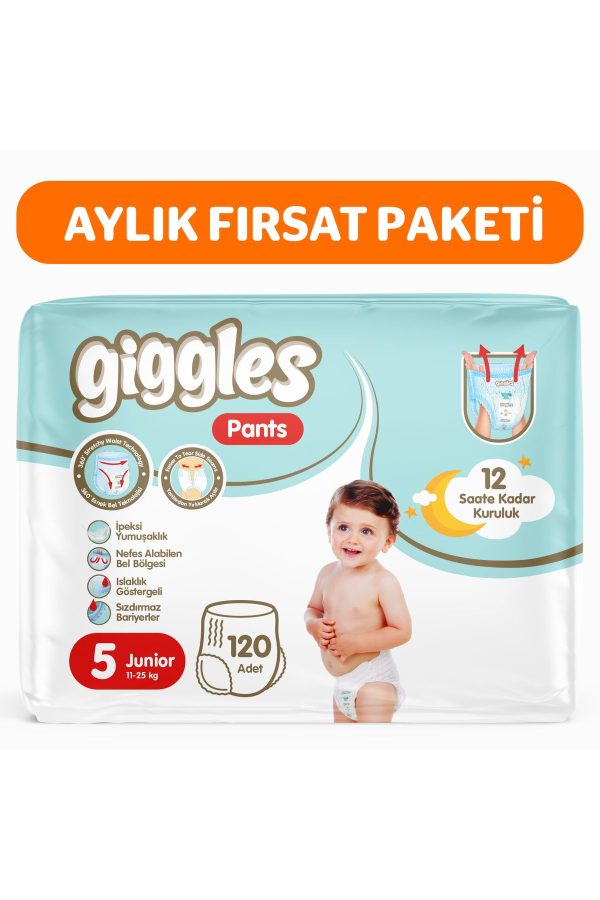 Pants Külotlu Bebek Bezi 5 Numara Junior 120 Adet
