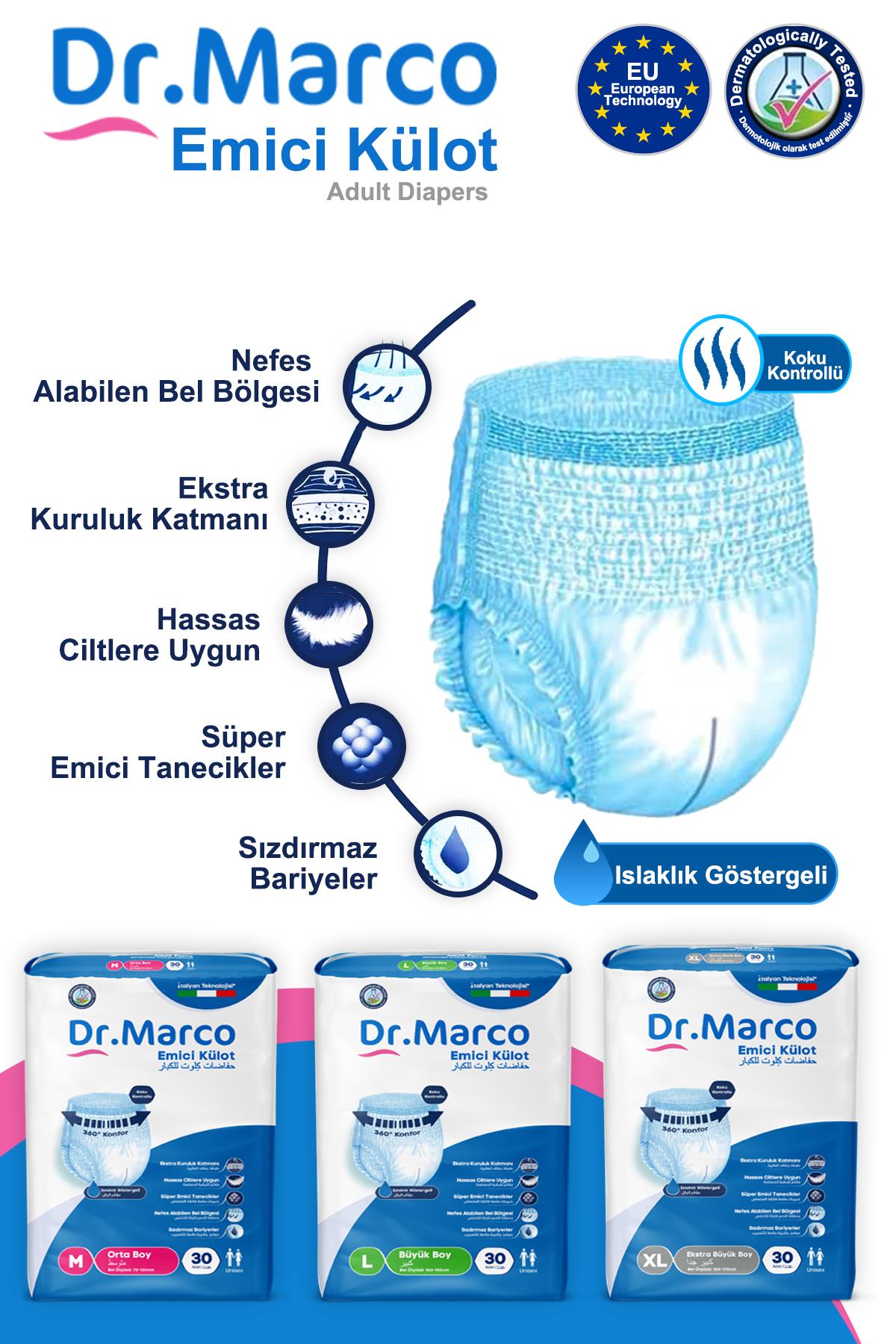Dr. Marco Emici Külot XL-Extra Large Beden 60 Adet