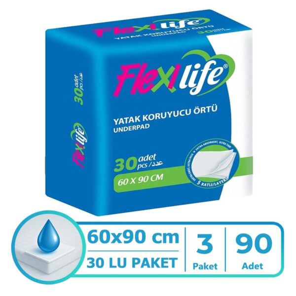 Flexi Lİfe Yatak Koruyucu Örtü 60x90 Cm 90 Adet