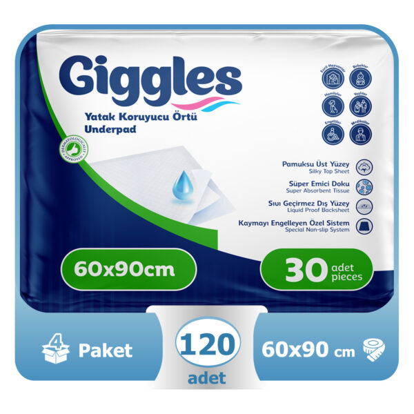 Giggles Yatak Koruyucu Örtü 60x90 Cm 120 Adet