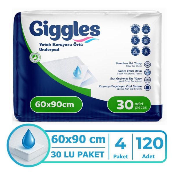 Giggles Yatak Koruyucu Örtü 60x90 Cm 120 Adet