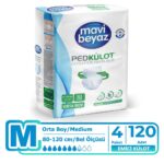 Mavi Beyaz Emici Külot M-Medium Beden 120 Adet