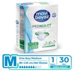 Mavi Beyaz Emici Külot M-Medium Beden 30 Adet