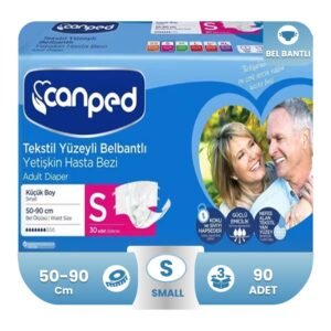 Canped Belbantlı Tekstil Yüzey Hasta Bezi S-Small Beden 90 Adet