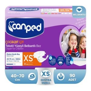Canped Belbantlı Tekstil Yüzey Hasta Bezi XS-Ekstra Small Beden 90 Adet