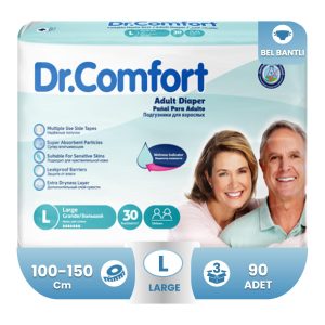 Dr. Comfort Belbantlı Hasta Bezi L-Large Beden 90 Adet