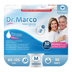 Dr. Marco Belbantlı Hasta Bezi M-Medium Beden 90 Adet