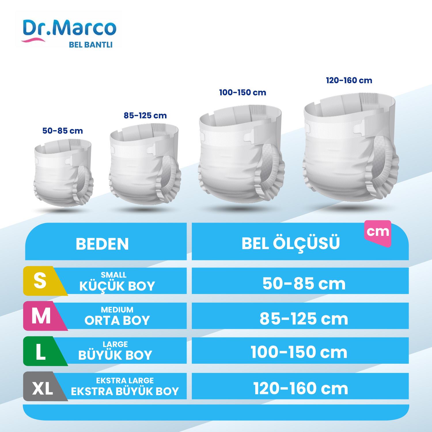 Dr. Marco Belbantlı Hasta Bezi M-Medium Beden 90 Adet