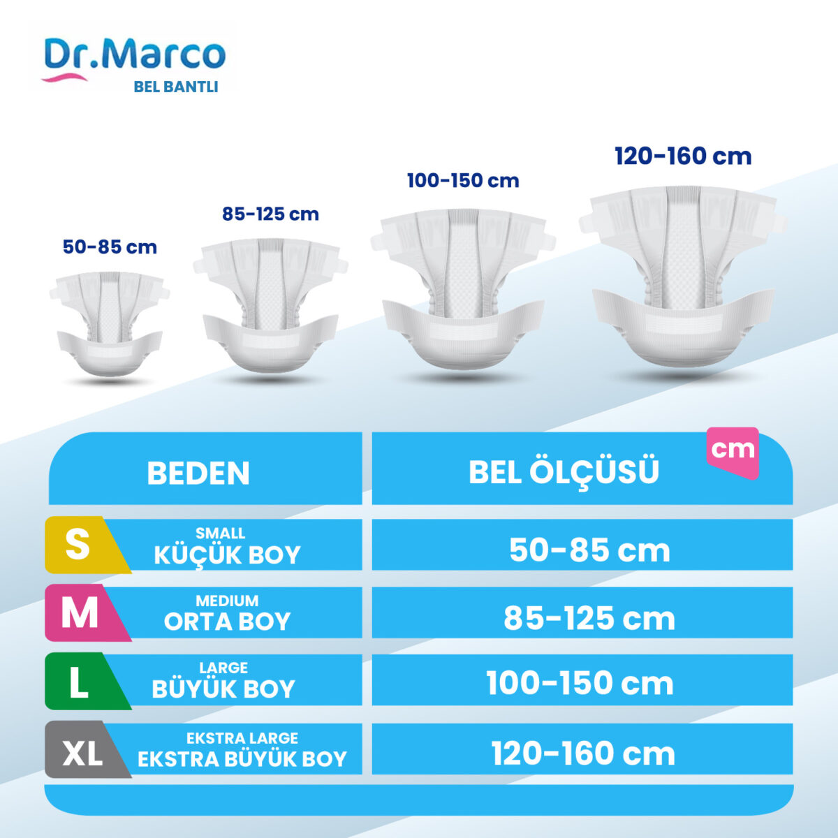 drmarco-belb Dr. Marco Belbantlı Hasta Bezi M-Medium Beden 90 Adet - Görsel 2