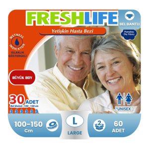 Freshlife Belbantlı Hasta Bezi L-Large Beden 60 Adet