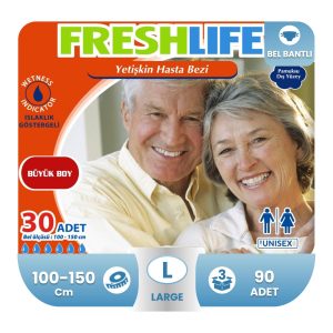 Freshlife Belbantlı Hasta Bezi L-Large Beden 90 Adet