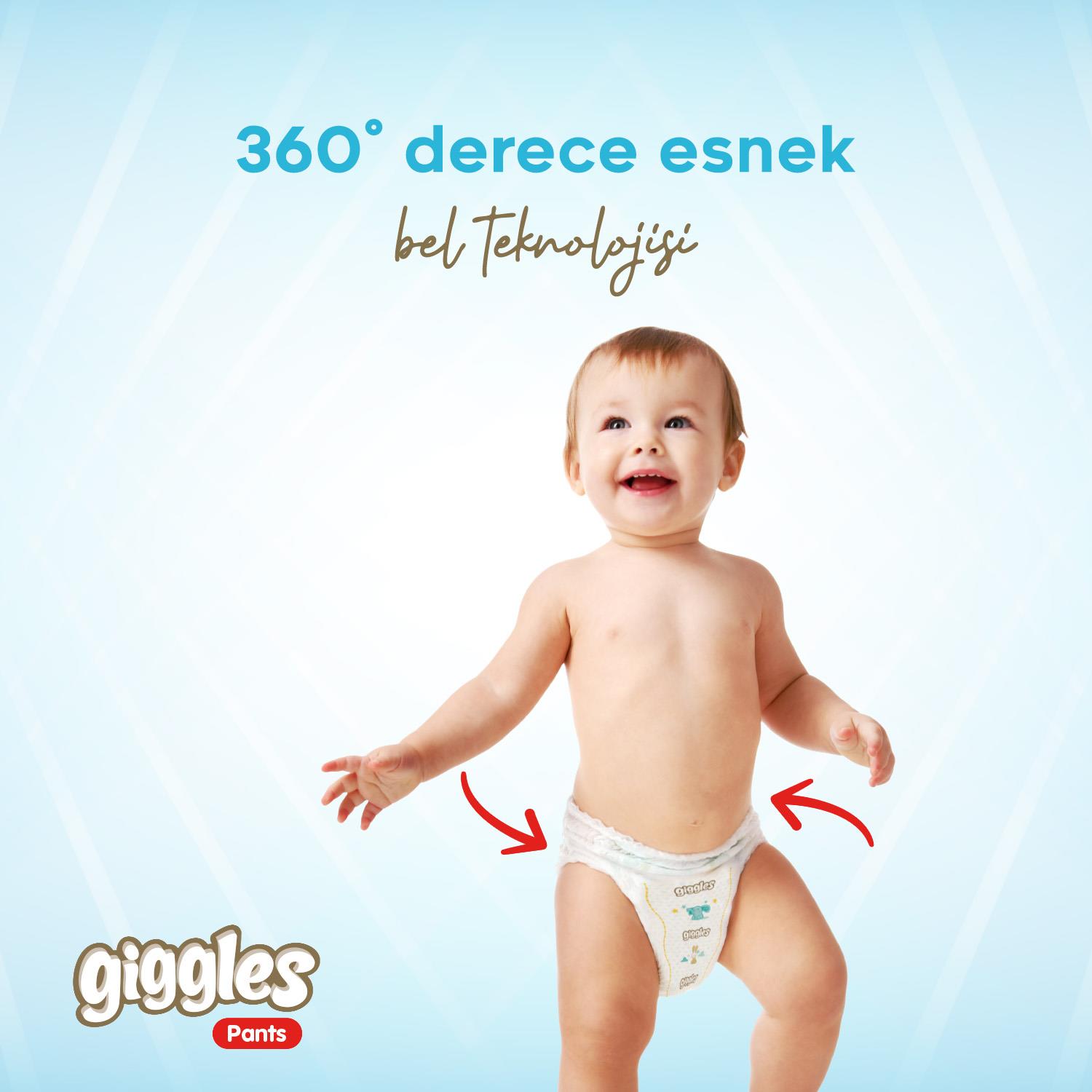 Giggles Pants Külotlu Bebek Bezi 4 Numara Maxi Süper Fırsat Paketi - 150 Adet