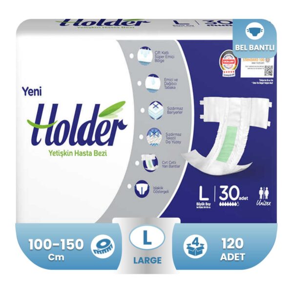 Holder Belbantlı Hasta Bezi L-Large Beden 120 Adet