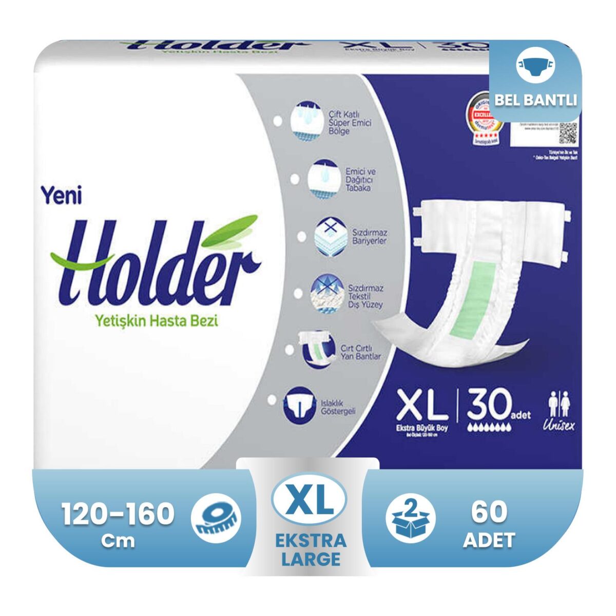 holder-belbantli-hasta-bezi-xl-extra-large-beden-60-adet-12825.jpg Holder Belbantlı Hasta Bezi XL-Extra Large Beden 60 Adet - Görsel 1
