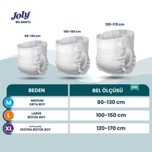 Joly  Belbantlı Hasta Bezi M-Medium Beden 90 Adet - Görsel 2
