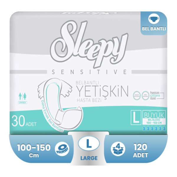 Sleepy Belbantlı Hasta Bezi L-Large Beden 120 Adet