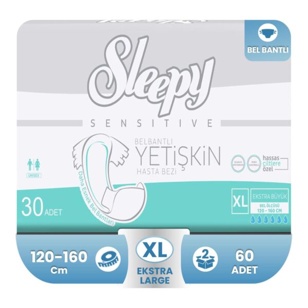Sleepy Belbantlı Hasta Bezi XL-Extra Large Beden 60 Adet