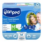 Canped Belbantlı Tekstil Yüzey Hasta Bezi M-Medium Beden 60 Adet