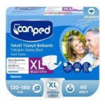 Canped Belbantlı Tekstil Yüzey Hasta Bezi XL- Extra Large Beden 60 Adet