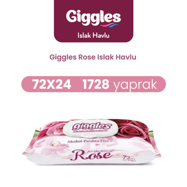 Giggles Islak Havlu Gül 1728 Adet