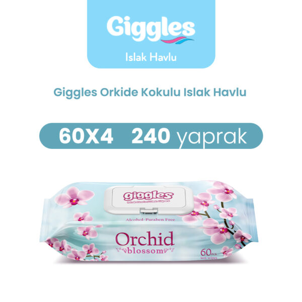 Giggles Islak Havlu Orkide 240 Adet