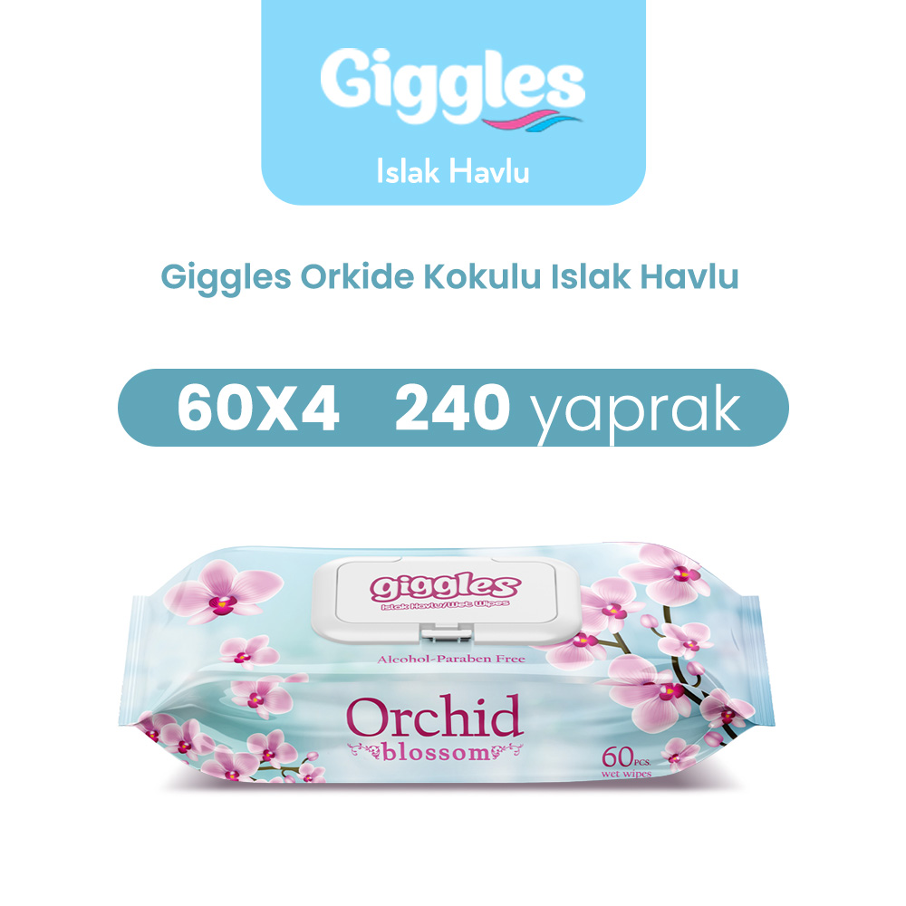 240 Giggles Islak Havlu Orkide 240 Adet - Görsel 1