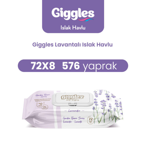 Giggles Islak Havlu Lavanta 576 Adet