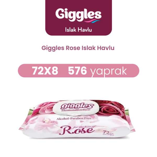 Giggles Islak Havlu Gül 576 Adet