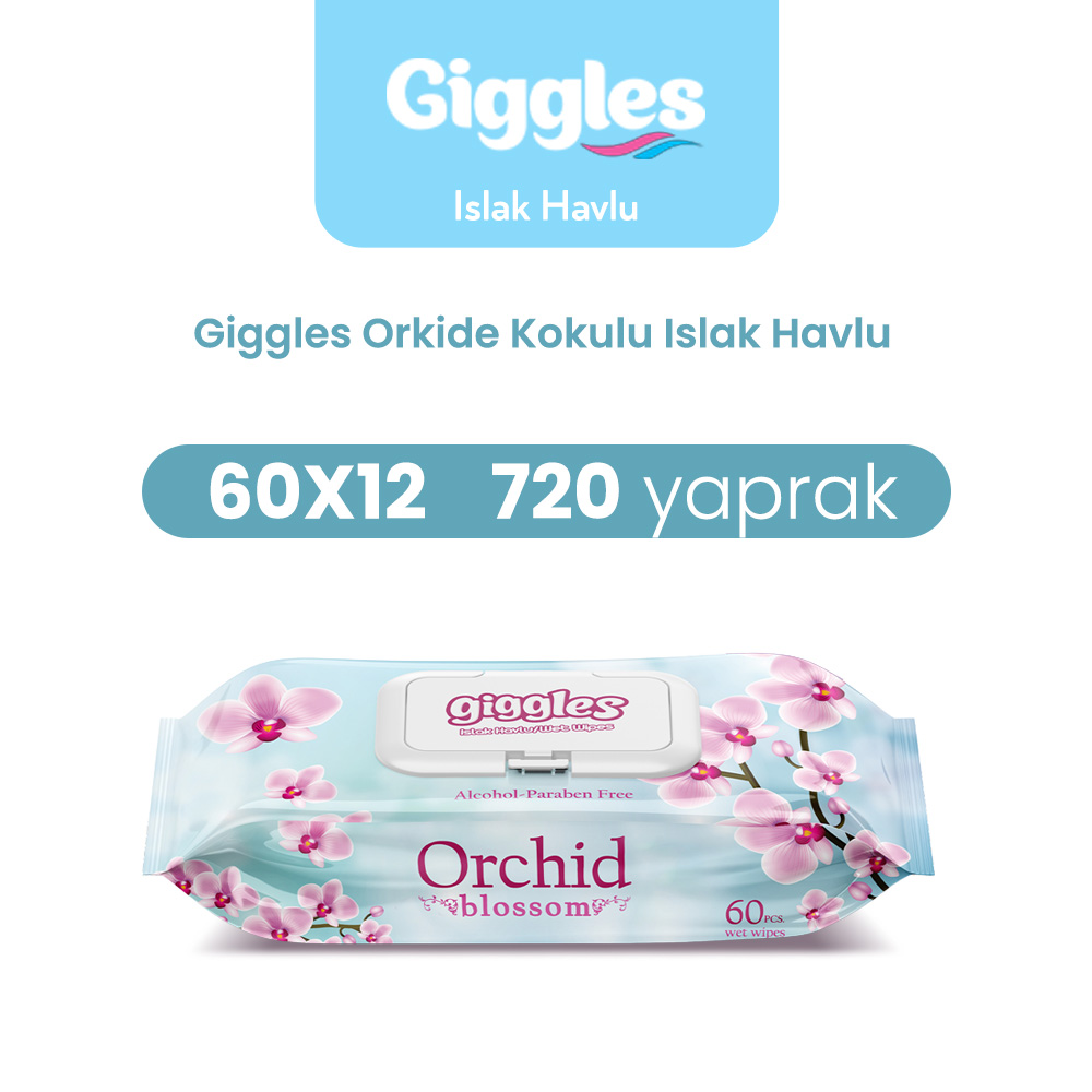 720 Giggles Islak Havlu Orkide 720 Adet - Görsel 1