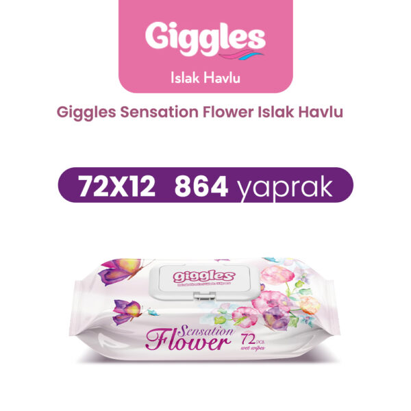 Giggles Islak Havlu Flower Sansation 864 Adet