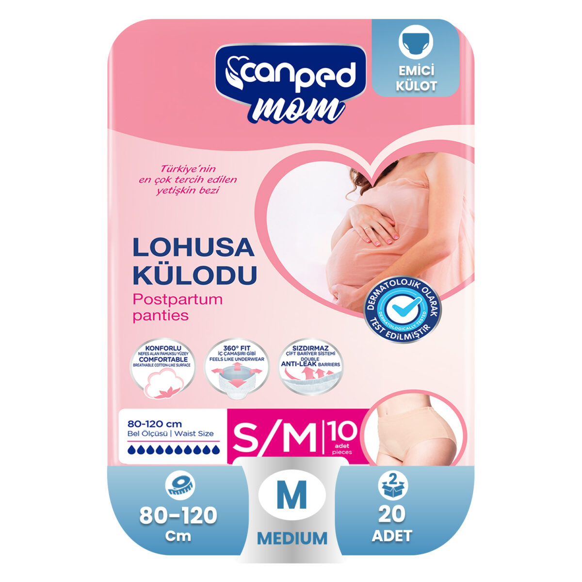 Canped Mom Lohusa Külodu ürün-20 Canped Lohusa Külodu M-Medium Beden 20 Adet - Görsel 1