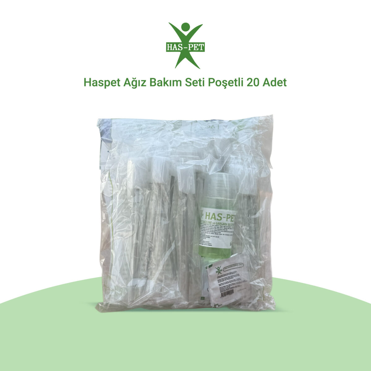 Haspet Ağız Bakım Seti Poşetli 20 Adet Haspet Ağız Bakım Kiti 20'li Paket - 2 Adet - Görsel 1