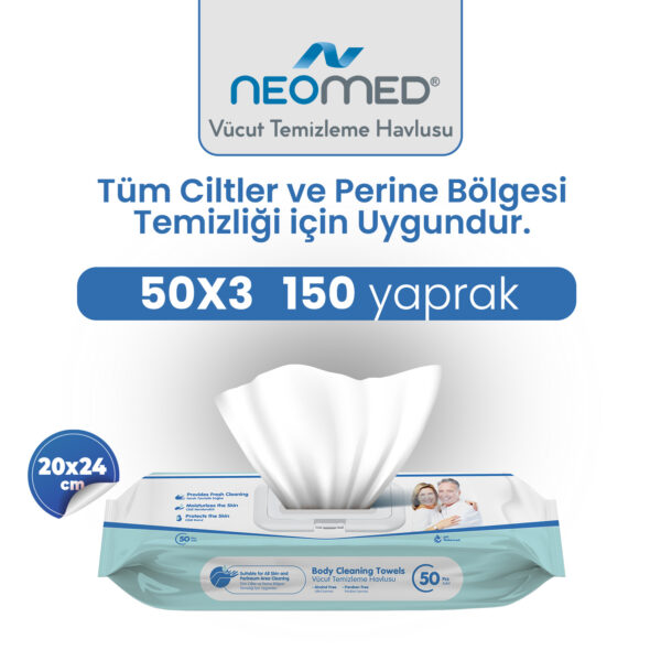 Neomed Perine Vücut Temizleme Havlusu 3 Paket 150 Adet