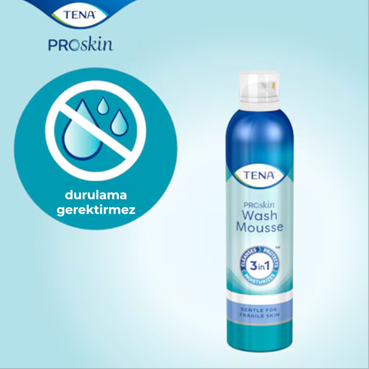 TENA ProSkin Vücut Temizleme Köpüğü-ürün-özellikleri-2 Tena ProSkin Vücut Temizleme Köpüğü 400ml - 2 Adet - Görsel 2