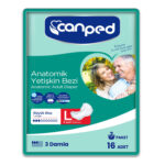 Canped Anatomik Hasta Bezi L-Large Beden 16 Adet
