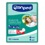 Canped Anatomik Hasta Bezi L-Large Beden 8 Adet
