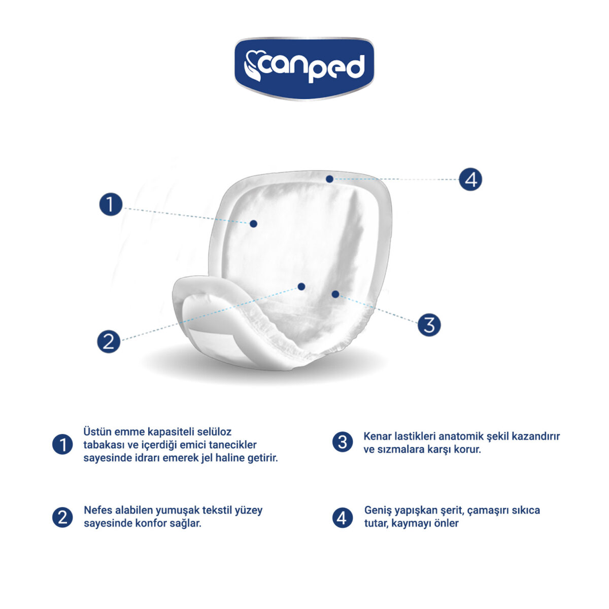 canped-erkek-mesane-pedİ-ÜRÜN-BİLEŞENLERİ Canped Mesane Pedi Erkek M-Medium Beden 48 Adet - Görsel 4