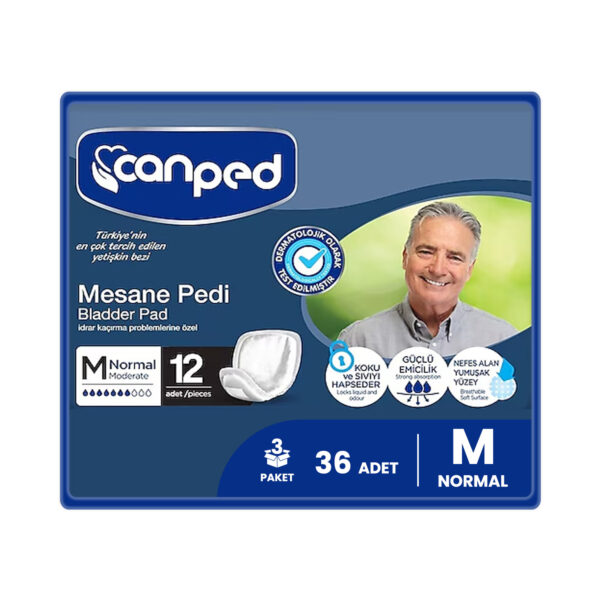Canped Mesane Pedi Erkek M-Medium Beden 36 Adet