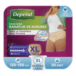 Depend Emici Külot Bayan XL-Extra Large Beden 20 Adet