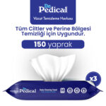 Dr. Pedical Vücut Temizleme Havlusu Beyaz Sabun 150 Adet