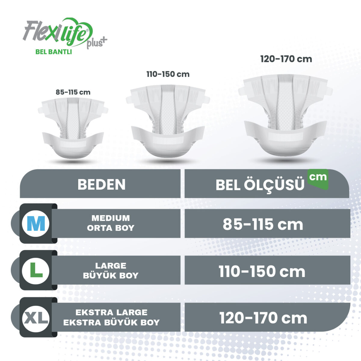 Flexi Life Belbantlı Hasta Bezi M-Medium Beden 90 Adet - Görsel 2