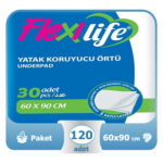 Flexi Life Plus Bantlı Yatak Koruyucu Örtü 60x90 Cm 120 Adet