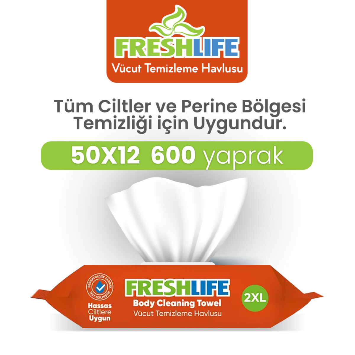 freshlife-600 Freshlife Vücut Temizleme Havlusu 600 Adet - Görsel 1