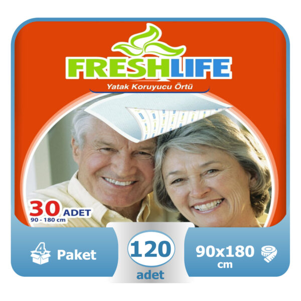 Freshlife Yatak Koruyucu Örtü 90x180 Cm 120 Adet