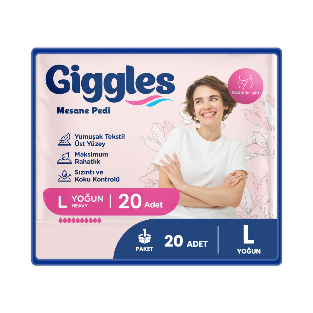 Giggles Kadın Mesane Pedi L-Large Beden 20 Adet - Görsel 1