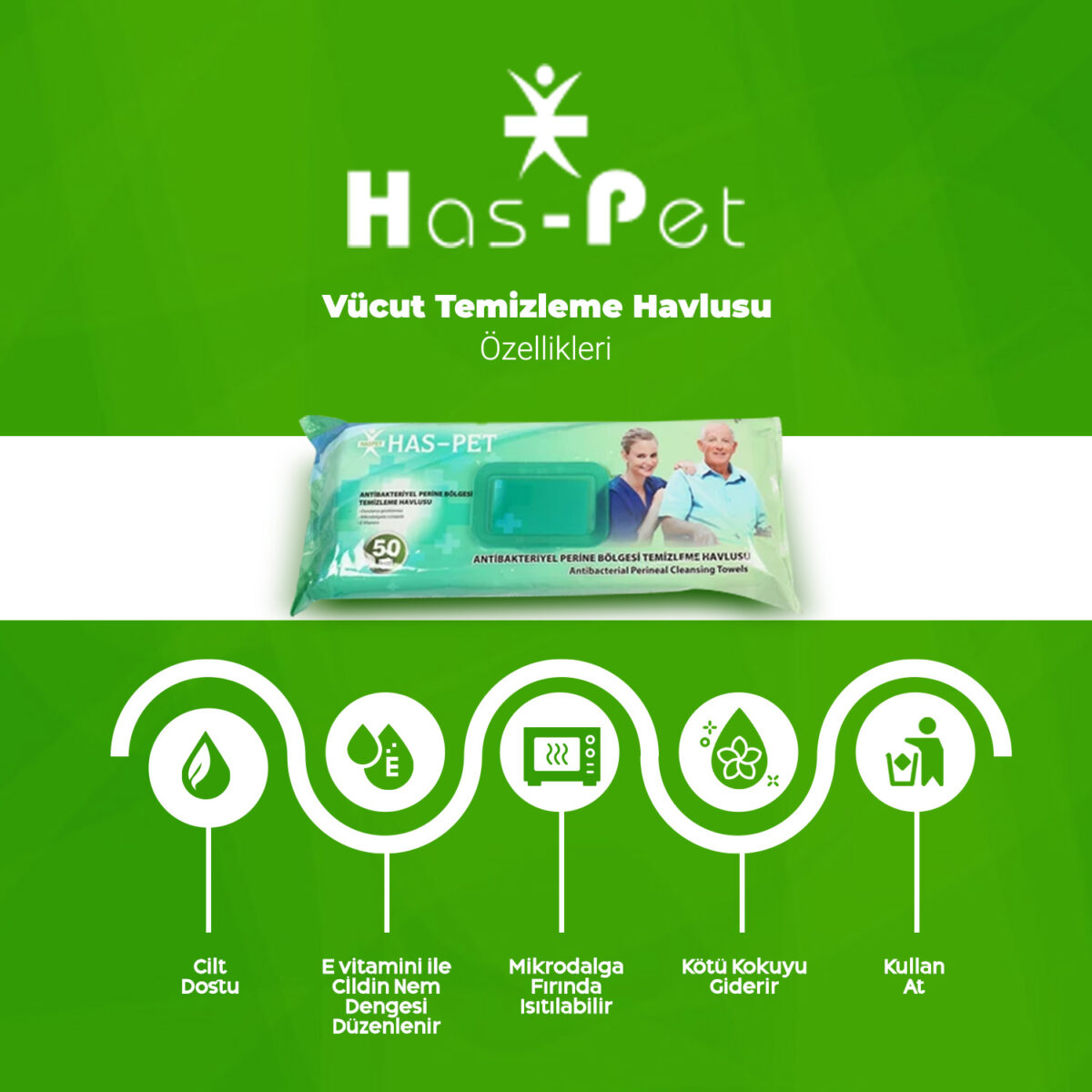 has-pet-üürn-özellikleri Haspet Perine Temizleme Havlusu - 23x26cm - 600 Adet - Görsel 2