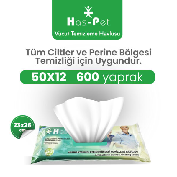 Haspet Perine Temizleme Havlusu - 23x26cm - 600 Adet