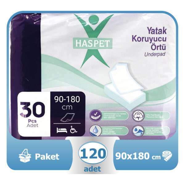 Haspet Yatak Koruyucu Örtü 90x180 Cm 120 Adet
