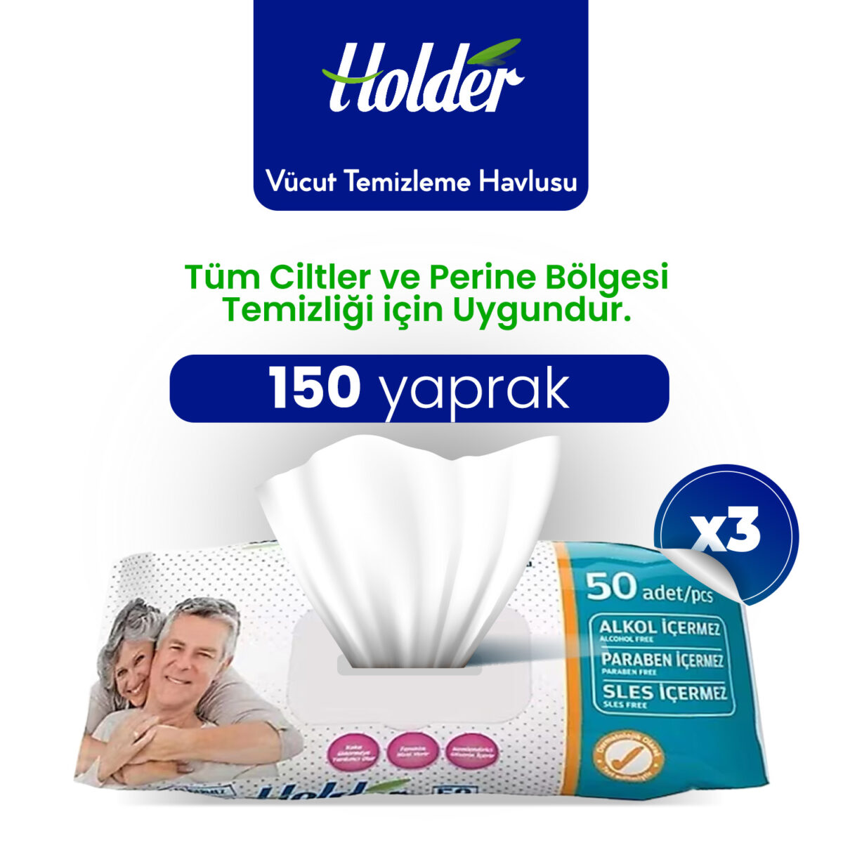 Holder Vücut Temizleme Havlusu 150 Adet - Görsel 1